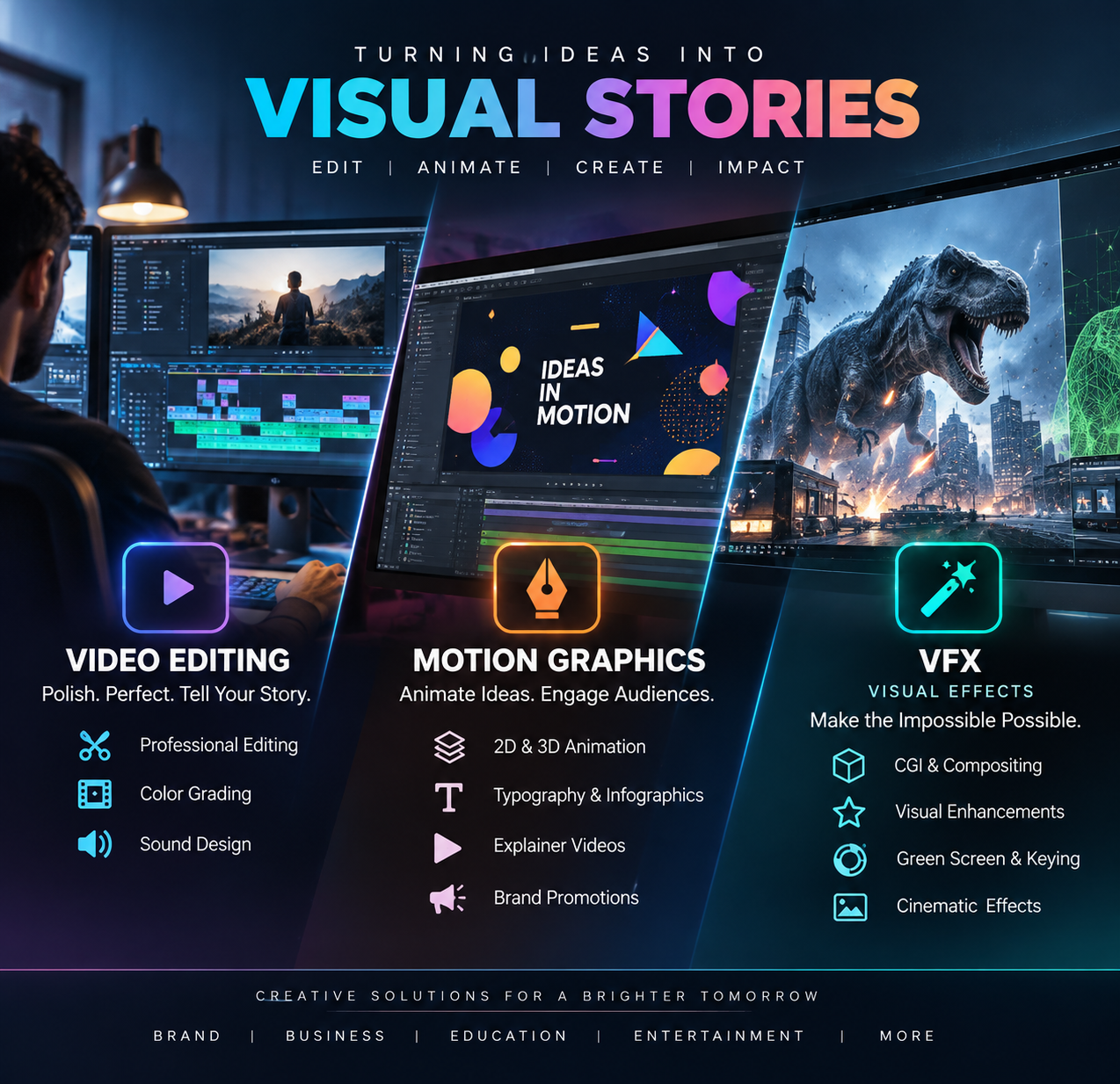 Video Editing, Motion Graphics and VFX
